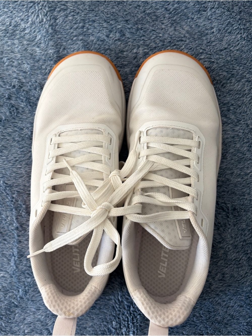 Women's White Athletic Sneakers with Gum Outsole